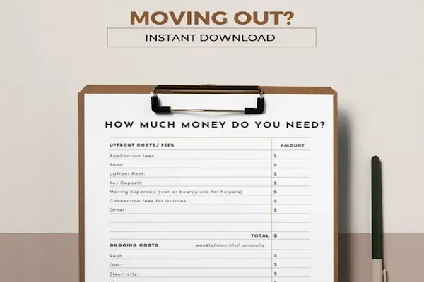 first apartment monthly budget checklist
